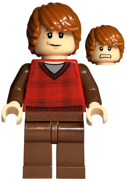 Минифигурка Lego Harry Potter Ron Weasley - Red Tartan Sweater, Reddish Brown Legs hp123 U